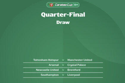Carabao Cup Quarter-Finals: Tottenham to Play Man United, Arsenal to Face Crystal Palace