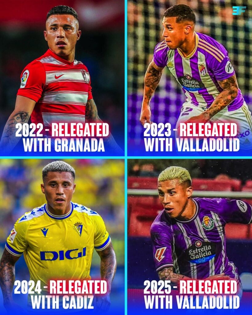 Darwin Nachis: Four Straight Relegations from La Liga - An Unwanted Record.